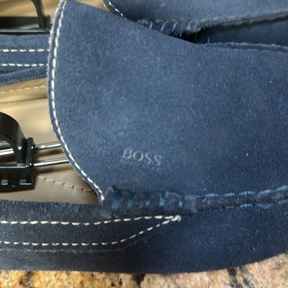 Hugo Boss Navy Slip-On Loafers